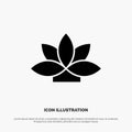 Flower, India, Lotus, Plant solid Glyph Icon vector