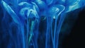 flower ink water paint drip blue color mist petals