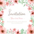 Flower Invitation Card