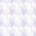 Flower Iris pattern gently purple with dots