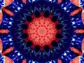Flower kaleidoscope pattern abstract background. Red blue navy abstract fractal kaleidoscope background. Floral abstract fractal p Royalty Free Stock Photo