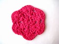 Flower is knitted pink,