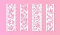 Flower lace. Decorative vintage traditional design templates with ornamental and floral vector elements for wedding