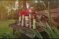 Flower Lady Vases on Bench