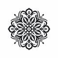 Minimalistic Floral Symbol For Logos And Backgrounds