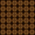 Flower of Life copper symbol seamless background, sacred geometry