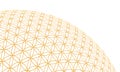 Flower of life gold 3D Sphere 2 Royalty Free Stock Photo