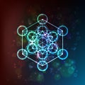 Flower of Life. Sacred Geometry. Symbol of Harmony and Balance. Vector Royalty Free Stock Photo