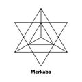 Flower of Life symbol Metatron Sacred Geometry. Logo icon Geometric mystic mandala of alchemy esoteric Seed of life Royalty Free Stock Photo