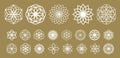 Flower of life vector ancient esoteric symbol big vector. Royalty Free Stock Photo