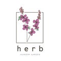 Floral design for nursery logo concept