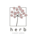 Floral design for nursery logo concept