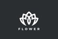 Flower Logo Lotus abstract Luxury design for Cosmetics Fashion Jewelry SPA Beauty salon company business brand