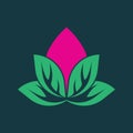 Flower logo vector icon Royalty Free Stock Photo