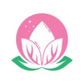 Flower logo vector icon Royalty Free Stock Photo