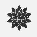 Flower lotus icon logo. isolated on background. Vector illustration. Royalty Free Stock Photo