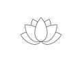 Flower, lotus icon. Vector illustration, flat design