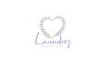 Flower love shape lavender logo symbol vector icon illustration graphic design Royalty Free Stock Photo