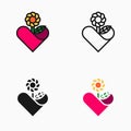 Flower Lover icon, Symbol or Logo