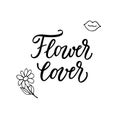 Flower lover! Modern calligraphy and feminine hand drawn icons.