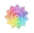 Flower mandala background illustartion Royalty Free Stock Photo