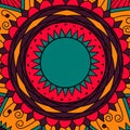 Flower mandala for cards, prints, textile and coloring books