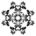 Flower mandala. Circular antique pattern