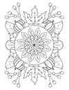 Flower mandala coloring page Royalty Free Stock Photo