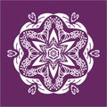 Flower Mandala Doodle Vector Designs Royalty Free Stock Photo