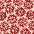 Flower Mandala Pattern - Beige and Red Colors Royalty Free Stock Photo