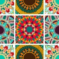 Flower mandala tyles Royalty Free Stock Photo