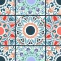 Flower mandala tyles Royalty Free Stock Photo