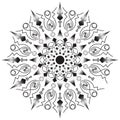 Flower Mandala. Vintage decorative elements. Oriental pattern, illustration. Islam, Arabic, Indian, moroccan,spain, turkish