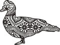 Bird Mandala Vector Line Art Style