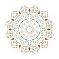 Flower Mandala Vintage decorative elements.vector illustrationIndian vignette design for greeting card, photo, save