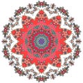 Flower - mandala on white background. Arabic, indian, turkish, pakistan, chinese motives.