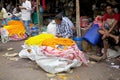 Flower market, Kolkata, India Royalty Free Stock Photo