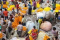 Flower market, Kolkata, India Royalty Free Stock Photo