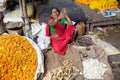 Flower market, Kolkata, India Royalty Free Stock Photo