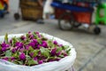 Flower market Pak Klong Talad in Bangkok, Thailand Royalty Free Stock Photo