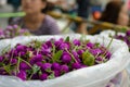 Flower market Pak Klong Talad in Bangkok, Thailand Royalty Free Stock Photo