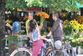 At the flower market in Wroclaw, Poland