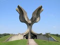 The Flower Memorial in Jasenovac or monument Stone Flower monument in the concentration camp memorials - Croatia / Spomenik Cvijet