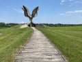 The Flower Memorial in Jasenovac or monument Stone Flower monument in the concentration camp memorials - Croatia