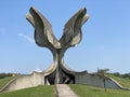 The Flower Memorial in Jasenovac or monument Stone Flower monument in the concentration camp memorials - Croatia