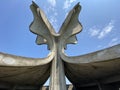 The Flower Memorial in Jasenovac or monument Stone Flower monument in the concentration camp memorials - Croatia