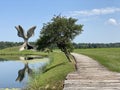 The Flower Memorial in Jasenovac or monument Stone Flower monument in the concentration camp memorials - Croatia