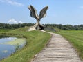 The Flower Memorial in Jasenovac or monument Stone Flower monument in the concentration camp memorials - Croatia