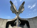 The Flower Memorial in Jasenovac or monument Stone Flower monument in the concentration camp memorials - Croatia