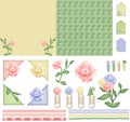 Flower mood scrapbook kit Royalty Free Stock Photo